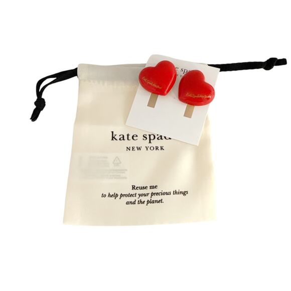 KATE SPADE New York Heart You Statement Studs in Red - Picture 6 of 8
